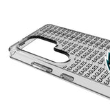 Philadelphia Eagles Text Backdrop Clear Phone Case for Samsung Galaxy