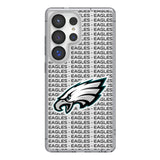 Philadelphia Eagles Text Backdrop Clear Phone Case for Samsung Galaxy