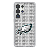 Philadelphia Eagles Text Backdrop Clear Phone Case for Samsung Galaxy