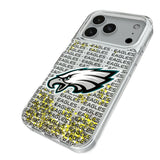 Philadelphia Eagles Text Backdrop Glitter Phone Case for Apple iPhone