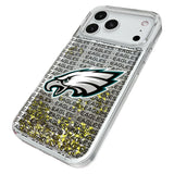 Philadelphia Eagles Text Backdrop Glitter Phone Case for Apple iPhone