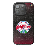 Philadelphia Phillies 1984-1991 - Cooperstown Collection Linen Black Bling Phone Case for Apple iPhone