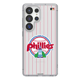 Philadelphia Phillies 1984-1991 - Cooperstown Collection Pinstripe Clear Phone Case for Samsung Galaxy