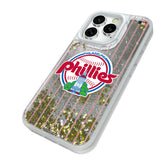 Philadelphia Phillies 1984-1991 - Cooperstown Collection Pinstripe Glitter Phone Case for Apple iPhone