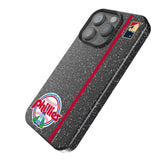 Philadelphia Phillies 1984-1991 - Cooperstown Collection Sidebar Black Bling Phone Case for Apple iPhone