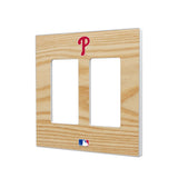 Philadelphia Phillies Baseball Bat Hidden-Screw Light Switch Plate