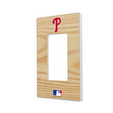 Philadelphia Phillies Baseball Bat Hidden-Screw Light Switch Plate