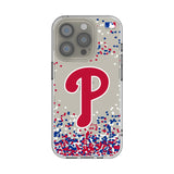 Philadelphia Phillies Confetti Clear Phone Case for Apple iPhone