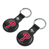 Philadelphia Phillies Insignia Black Airtag Holder 2-Pack