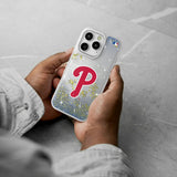 Philadelphia Phillies Linen Glitter Phone Case for Apple iPhone