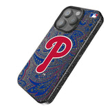Philadelphia Phillies Paisley Black Bling Phone Case for Apple iPhone