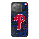 Philadelphia Phillies Paisley Black Bling Phone Case for Apple iPhone