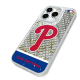 Philadelphia Phillies Personalized EndZone Plus Glitter Phone Case for Apple iPhone