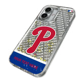 Philadelphia Phillies Personalized EndZone Plus Glitter Phone Case for Apple iPhone