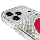 Philadelphia Phillies Personalized EndZone Plus Glitter Phone Case for Apple iPhone