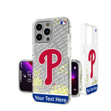 Philadelphia Phillies Personalized EndZone Plus Glitter Phone Case for Apple iPhone