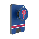 Philadelphia Phillies Personalized Endzone Solid PopSockets MagSafe-Compatible PopWallet+