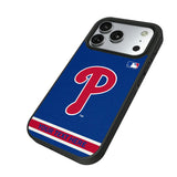Philadelphia Phillies Personalized Stripe Bump Phone Case for Apple iPhone