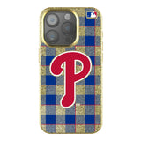 Philadelphia Phillies Plaid Bling Phone Case for Apple iPhone