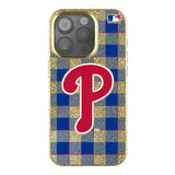 Philadelphia Phillies Plaid Bling Phone Case for Apple iPhone