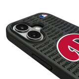Philadelphia Phillies Text Backdrop Bump Phone Case for Apple iPhone