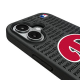Philadelphia Phillies Text Backdrop Bump Phone Case for Apple iPhone