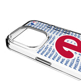 Philadelphia Phillies Text Backdrop Clear Phone Case for Apple iPhone