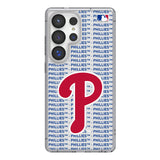 Philadelphia Phillies Text Backdrop Clear Phone Case for Samsung Galaxy