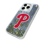 Philadelphia Phillies Text Backdrop Glitter Phone Case for Apple iPhone