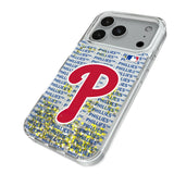 Philadelphia Phillies Text Backdrop Glitter Phone Case for Apple iPhone