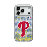Philadelphia Phillies Text Backdrop Glitter Phone Case for Apple iPhone