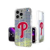 Philadelphia Phillies Text Backdrop Glitter Phone Case for Apple iPhone