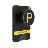 Pittsburgh Pirates Personalized Endzone Solid PopSockets MagSafe-Compatible PopWallet+