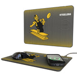 Pittsburgh Steelers 1961 Historic Collection Linen 15-Watt Wireless Charger and Mouse Pad