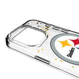 Pittsburgh Steelers Confetti Clear Phone Case for Apple iPhone