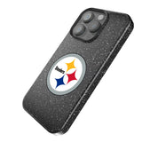 Pittsburgh Steelers Linen Black Bling Phone Case for Apple iPhone