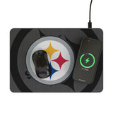 Pittsburgh Steelers Monocolor Tilt 15-Watt Wireless Charger and Mouse Pad