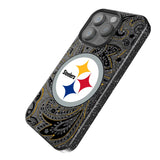 Pittsburgh Steelers Paisley Black Bling Phone Case for Apple iPhone