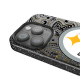 Pittsburgh Steelers Paisley Black Bling Phone Case for Apple iPhone