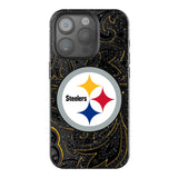 Pittsburgh Steelers Paisley Black Bling Phone Case for Apple iPhone