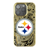 Pittsburgh Steelers Paisley Bling Phone Case for Apple iPhone
