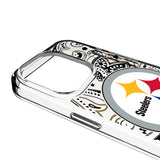 Pittsburgh Steelers Paisley Clear Phone Case for Apple iPhone