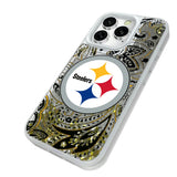 Pittsburgh Steelers Paisley Glitter Phone Case for Apple iPhone