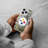 Pittsburgh Steelers Paisley Glitter Phone Case for Apple iPhone