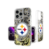 Pittsburgh Steelers Paisley Glitter Phone Case for Apple iPhone