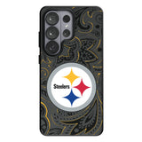 Pittsburgh Steelers Paisley MagSafe Compatible Phone Case for Samsung Galaxy 26 Series
