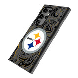Pittsburgh Steelers Paisley MagSafe Compatible Phone Case for Samsung Galaxy