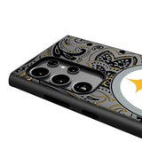 Pittsburgh Steelers Paisley MagSafe Compatible Phone Case for Samsung Galaxy