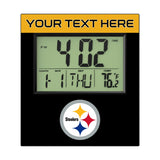 Pittsburgh Steelers Personalized Color Block Wall Clock