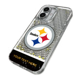 Pittsburgh Steelers Personalized EndZone Plus Glitter Phone Case for Apple iPhone